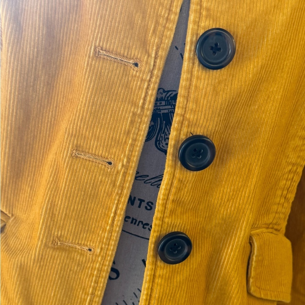 GAP Mustard Yellow Corduroy Blazer - Picture 2 of 10